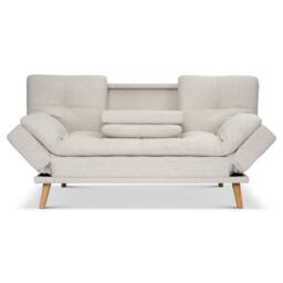 Bravich LTD Soho 4‑in‑1 Click Clack Sofa Bed - Linen Blend in Beige - Size: 3 Seater - thumbnail 4