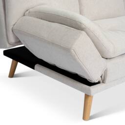 Bravich LTD Soho 4‑in‑1 Click Clack Sofa Bed - Linen Blend in Beige - Size: 3 Seater - thumbnail 7