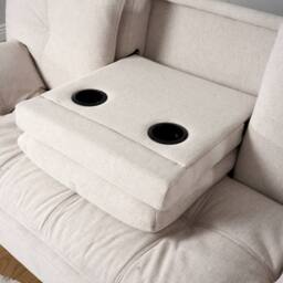 Bravich LTD Soho 4‑in‑1 Click Clack Sofa Bed - Linen Blend in Beige - Size: 3 Seater - thumbnail 6