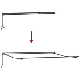 Berkfield Home Retractable Awning Manual Orange & White 450x300 cm - thumbnail 9