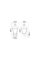 Netlighting Bay Shore 1 Light Medium Outdoor Wall Lantern Polished Brass IP44 E27 in Yellow - thumbnail 2