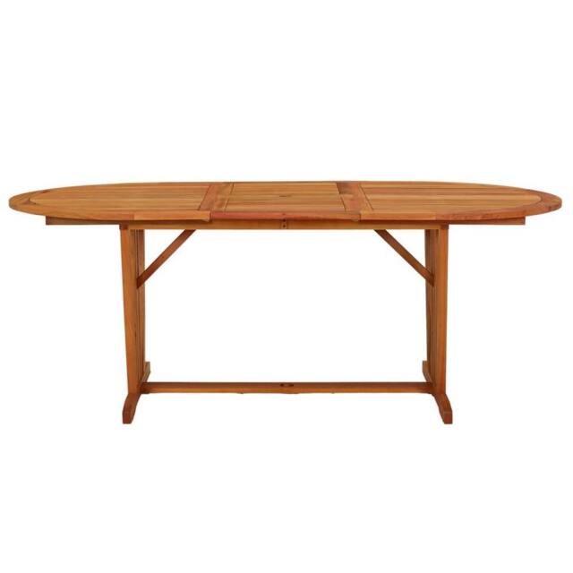 Berkfield Home Garden Table 200x100x75 cm Solid Wood Eucalyptus in Brown - Size: 200 x 100 x 75 cm - image 1