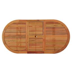 Berkfield Home Garden Table 200x100x75 cm Solid Wood Eucalyptus in Brown - Size: 200 x 100 x 75 cm - thumbnail 4