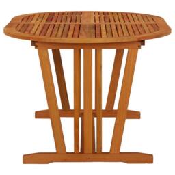 Berkfield Home Garden Table 200x100x75 cm Solid Wood Eucalyptus in Brown - Size: 200 x 100 x 75 cm - thumbnail 3