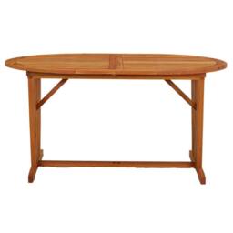 Berkfield Home Garden Table 200x100x75 cm Solid Wood Eucalyptus in Brown - Size: 200 x 100 x 75 cm - thumbnail 6