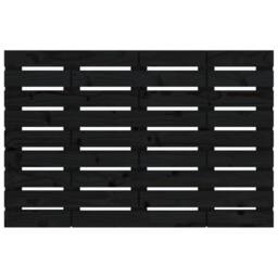 Berkfield Home Wall Headboard Black 81x3x63 cm Solid Wood Pine - Size: 81 x 3 x 63 cm - thumbnail 4