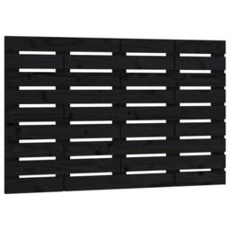 Berkfield Home Wall Headboard Black 81x3x63 cm Solid Wood Pine - Size: 81 x 3 x 63 cm - thumbnail 1
