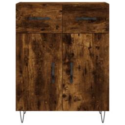 Berkfield Home Highboard Smoked Oak 69.5x34x180 cm Engineered Wood in Brown - thumbnail 8