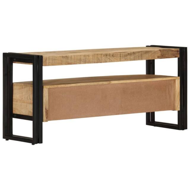 Berkfield Home TV Cabinet 100x30x45 cm Solid Mango Wood in Brown - Size: 100 x 30 x 45 cm - image 1