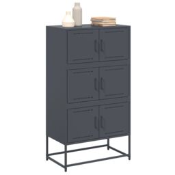 Berkfield Home Sideboard Anthracite 68.5x38.5x123.5 cm Steel in Black - thumbnail 4