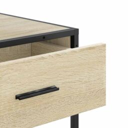 Berkfield Home Console Table Sonoma Oak 90x35x80 cm Engineered Wood in Brown - Size: 90 x 35 x 80 cm - thumbnail 8