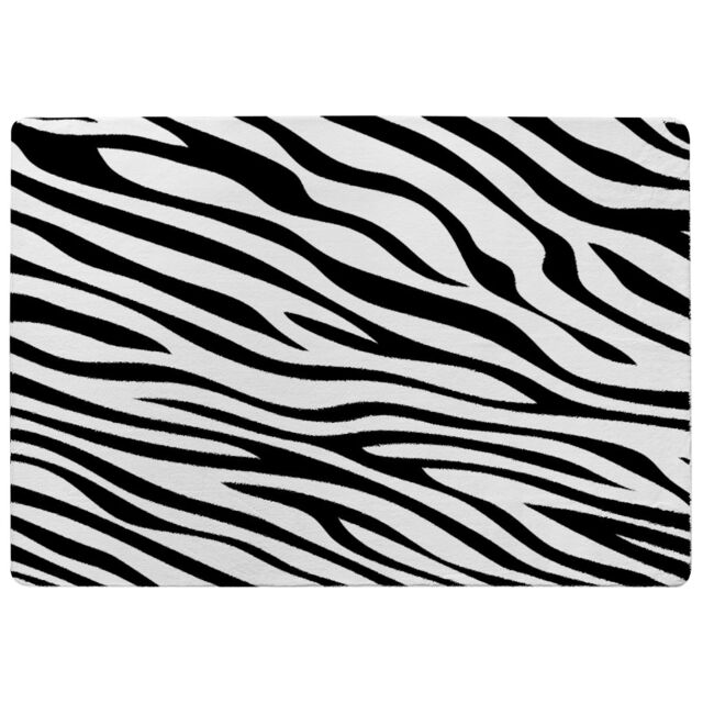 Benjamin Tate Design Print Of Zebra Stripes Designer Rug in Natural - Size: Large - image 1