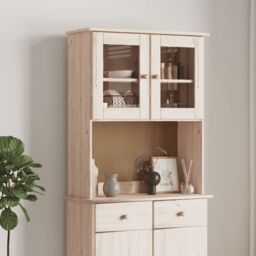 Berkfield Home Dresser Top ALTA 77x30x92 cm Solid Wood Pine in Brown - Size: 77 x 30 x 92 cm