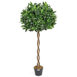 Christow Artificial Bay Tree Large Potted Indoor Outdoor Topiary Decoration - Size: 3ft - thumbnail 1