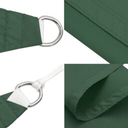 Berkfield Home Sunshade Sail Oxford Fabric Square 5x5 m Dark Green - thumbnail 6