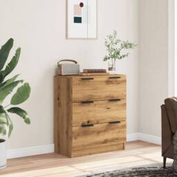 Berkfield Home Sideboard Artisan Oak 60x30x70 cm Engineered Wood in Brown - Size: 60 x 30 x 70 cm - thumbnail 3
