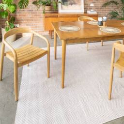 Kukoon Beige Machine Washable Neutral Scandi Living Room Area Rug - Size: 80 cm x 150 cm - thumbnail 4