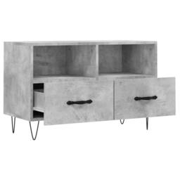 Berkfield Home TV Cabinet Concrete Grey 80x36x50 cm Engineered Wood - Size: 80 x 36 x 50 cm - thumbnail 6