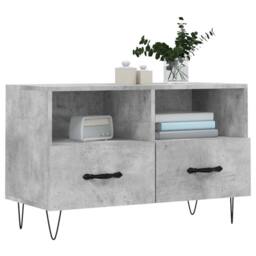 Berkfield Home TV Cabinet Concrete Grey 80x36x50 cm Engineered Wood - Size: 80 x 36 x 50 cm - thumbnail 1