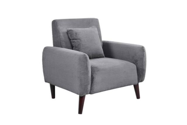 Comfy Living Ltd Grey Jumbo Cord Arm Chair