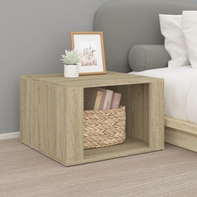 Berkfield Home Bedside Table Sonoma Oak 57x55x36 cm Engineered Wood in Brown - Size: 57 x 55 x 36 cm - image 1