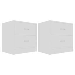 Berkfield Home Elegant Bedside Cabinets 2 pcs White 40x30x40 cm Engineered Wood - Size: 40 x 30 x 40 cm - thumbnail 3