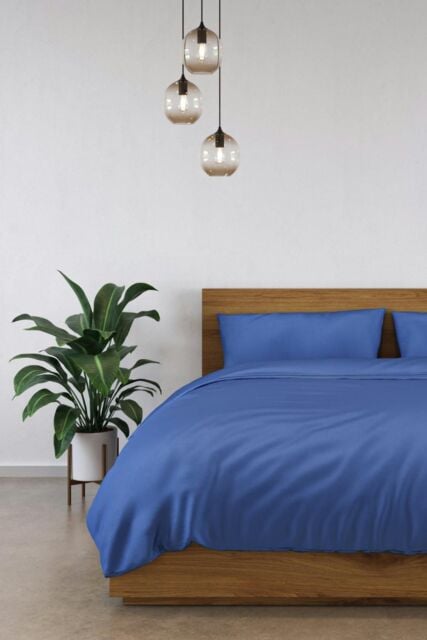 Panda London 100% Bamboo Complete Bedding Set in Navy - Size: Super King - image 1