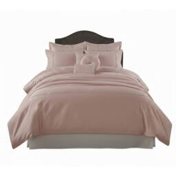 Snug City Luxury Embroidered Duvet Cover Set Bedding with Matching Accessories in Coral - Size: King - thumbnail 2