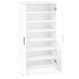 Berkfield Home Shoe Cabinet High Gloss White 55x35x108 cm Engineered Wood - Size: 55 x 35 x 108 cm - thumbnail 6