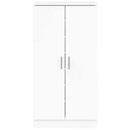 Berkfield Home Shoe Cabinet High Gloss White 55x35x108 cm Engineered Wood - Size: 55 x 35 x 108 cm - thumbnail 5