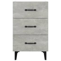 Berkfield Home Elegant Bedside Cabinet Concrete Grey 40x40x66 cm Engineered Wood - Size: 40 x 40 x 66 cm - thumbnail 1