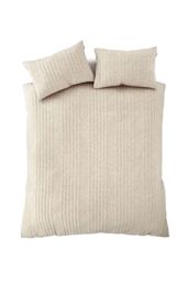 Pineapple Elephant 'Tamba Jersey Stripe' Duvet Cover Set in Natural - Size: Single - thumbnail 5