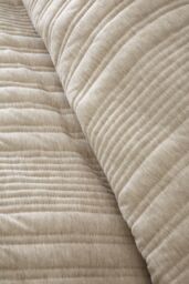 Pineapple Elephant 'Tamba Jersey Stripe' Duvet Cover Set in Natural - Size: Single - thumbnail 4