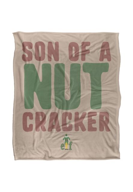 Warner Brothers Elf Buddy Son of A Nut Cracker Silky Touch Super Soft Throw Blanket in White - image 1
