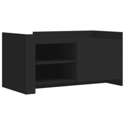 Berkfield Home Coffee Table Black 100x50x50 cm Engineered Wood - Size: 100 x 50 x 50 cm - thumbnail 2