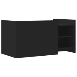 Berkfield Home Coffee Table Black 100x50x50 cm Engineered Wood - Size: 100 x 50 x 50 cm - thumbnail 6