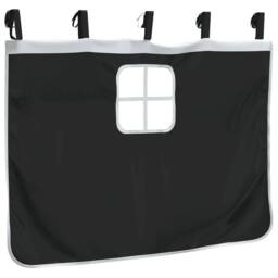 Berkfield Home Curtains for Loft Bed with Tower White & Black Polyester - thumbnail 8