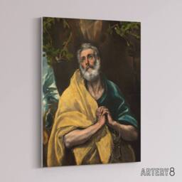 "Artery8 Apostle Guilt Saint Peter in Tears El Greco Canvas Wall Art - Size: W18"" x H24""" - thumbnail 2