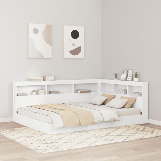 Berkfield Home Storage Headboard with Shelf with Headboard with Storage White 150 cm Engineered wood - image 1