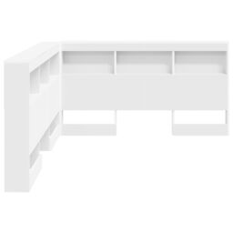 Berkfield Home Storage Headboard with Shelf with Headboard with Storage White 150 cm Engineered wood - thumbnail 6