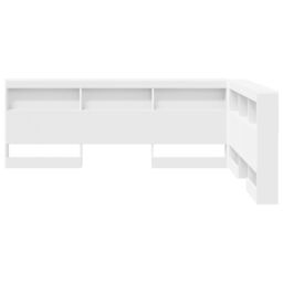 Berkfield Home Storage Headboard with Shelf with Headboard with Storage White 150 cm Engineered wood - thumbnail 5