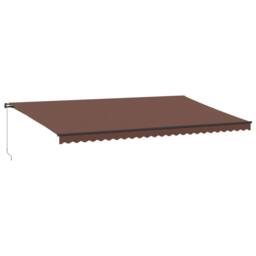 Berkfield Home Manual Retractable Awning Brown 600x350 cm - thumbnail 2