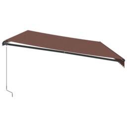 Berkfield Home Manual Retractable Awning Brown 600x350 cm - thumbnail 4