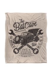 Batman Blanket, 152x127 cm Batcave Dad's Garage Silky Touch Super Soft Throw Blanket in White - thumbnail 1