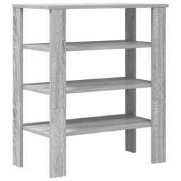 Berkfield Home Shoe Rack Grey Sonoma 61x32x70 cm Engineered Wood - Size: 61 x 32 x 70 cm - thumbnail 6
