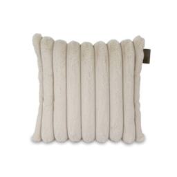 rucomfy Beanbags rucomfy Ribbed Faux Fur 45x45cm Cushion - Luxury Home Decor Pillow in Cream - Size: 45x45 cm - thumbnail 2