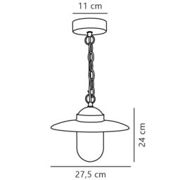 Nordlux Industrial Outdoor Pendant Light Brown Metal E27 Weatherproof - Mains Powered, IP33 - thumbnail 6