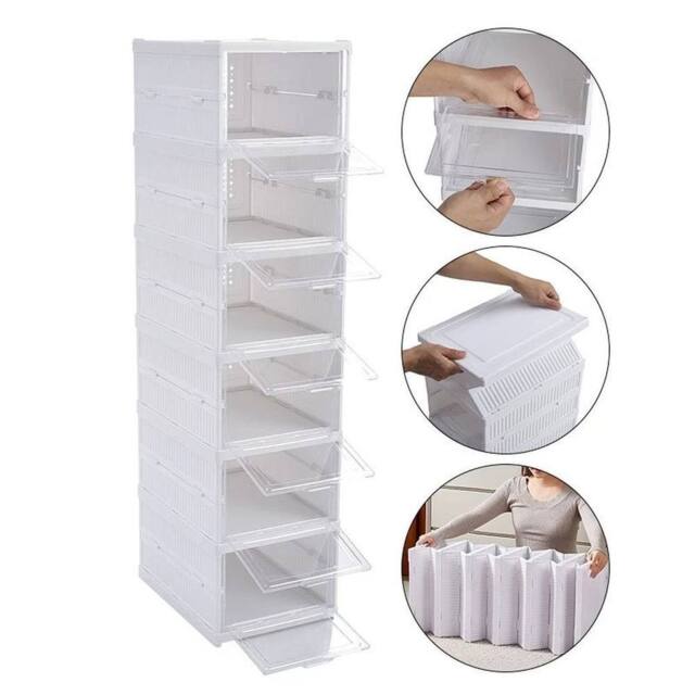 FLAVORA 12 Layer Plastic Shoe Storage Box in White - Size: 500mm - image 1