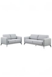 More4Homes Oslo Modern Scandi Style Fabric Living Room 2+3 Seater Sofa Set in Light Grey - thumbnail 2