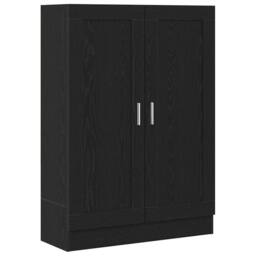Berkfield Home Black Oak Book Cabinet 82.5x30.5x115 cm Engineered Wood - thumbnail 1
